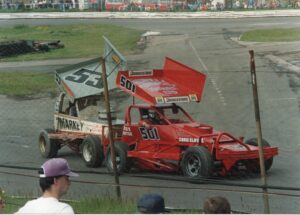 Lund and Elwell stock car racing drivers